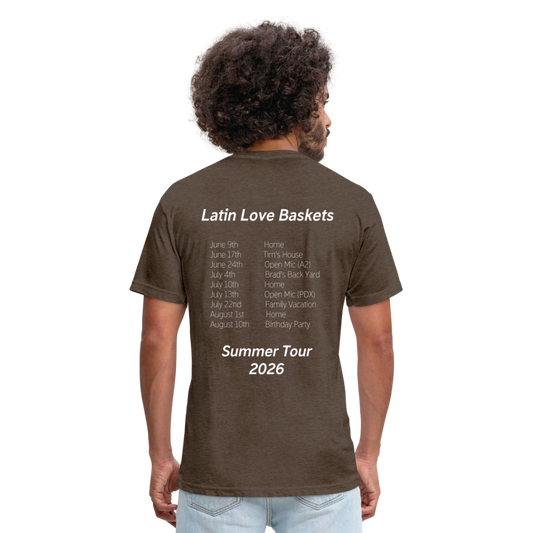 Latin Love Baskets 2026 Summer Tour T-Shirt - heather espresso
