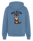 Sea Otter Books Hoodie - steel blue