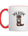 Sea Otter Books Contrast Coffee Mug - white/red