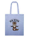 Recycled Tote Bag - Sea Otter Books - light Denim