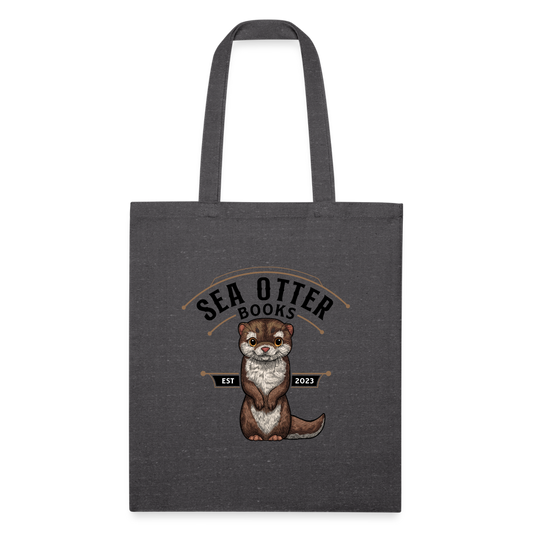 Recycled Tote Bag - Sea Otter Books - charcoal grey