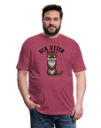 Sea Otter Books T-Shirt - heather burgundy