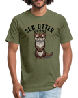 Sea Otter Books T-Shirt - heather military green