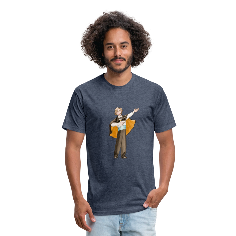 Opera Andy Fitted Cotton/Poly T-Shirt - heather navy
