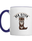 Sea Otter Books Contrast Coffee Mug - white/cobalt blue