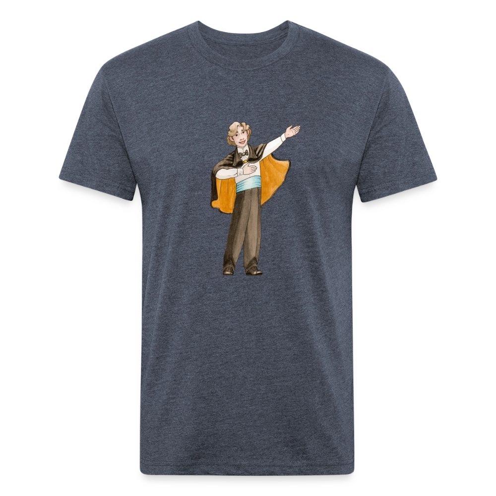 Opera Andy Fitted Cotton/Poly T-Shirt - heather navy