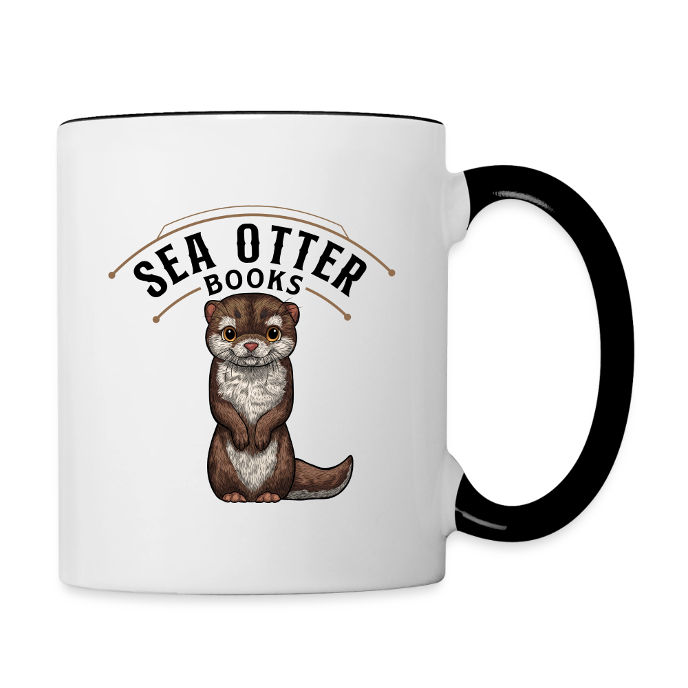 Sea Otter Books Contrast Coffee Mug - white/black