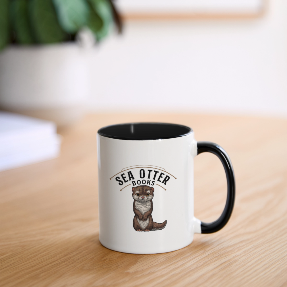 Sea Otter Books Contrast Coffee Mug - white/black