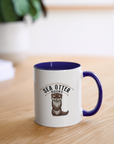Sea Otter Books Contrast Coffee Mug - white/cobalt blue
