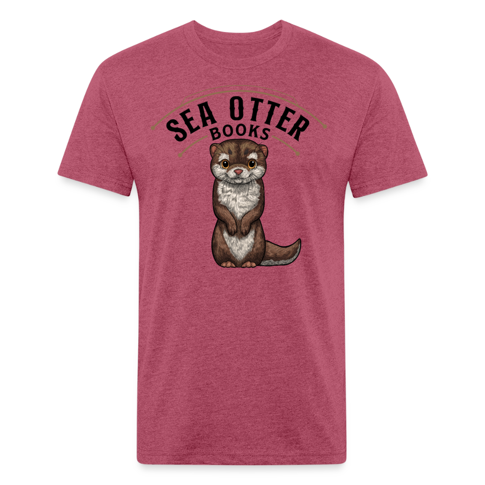 Sea Otter Books T-Shirt - heather burgundy