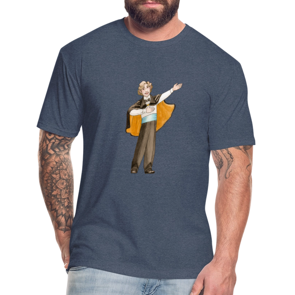 Opera Andy Fitted Cotton/Poly T-Shirt - heather navy