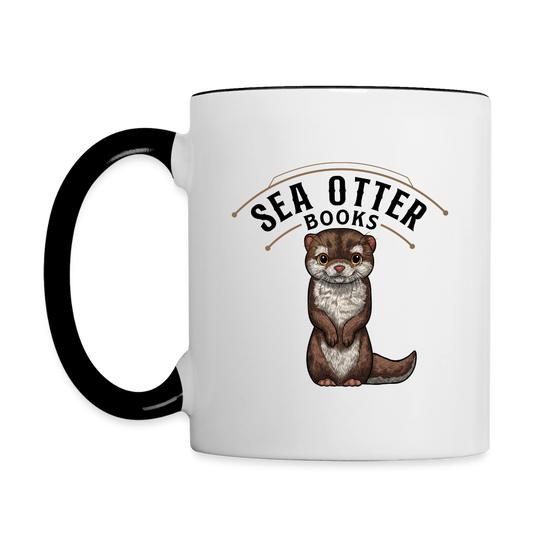 Sea Otter Books Contrast Coffee Mug - white/black