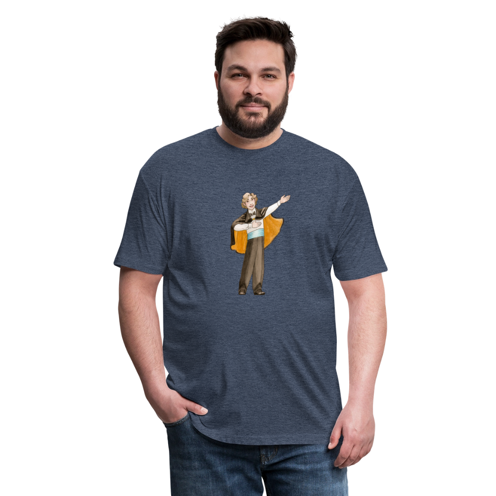 Opera Andy Fitted Cotton/Poly T-Shirt - heather navy