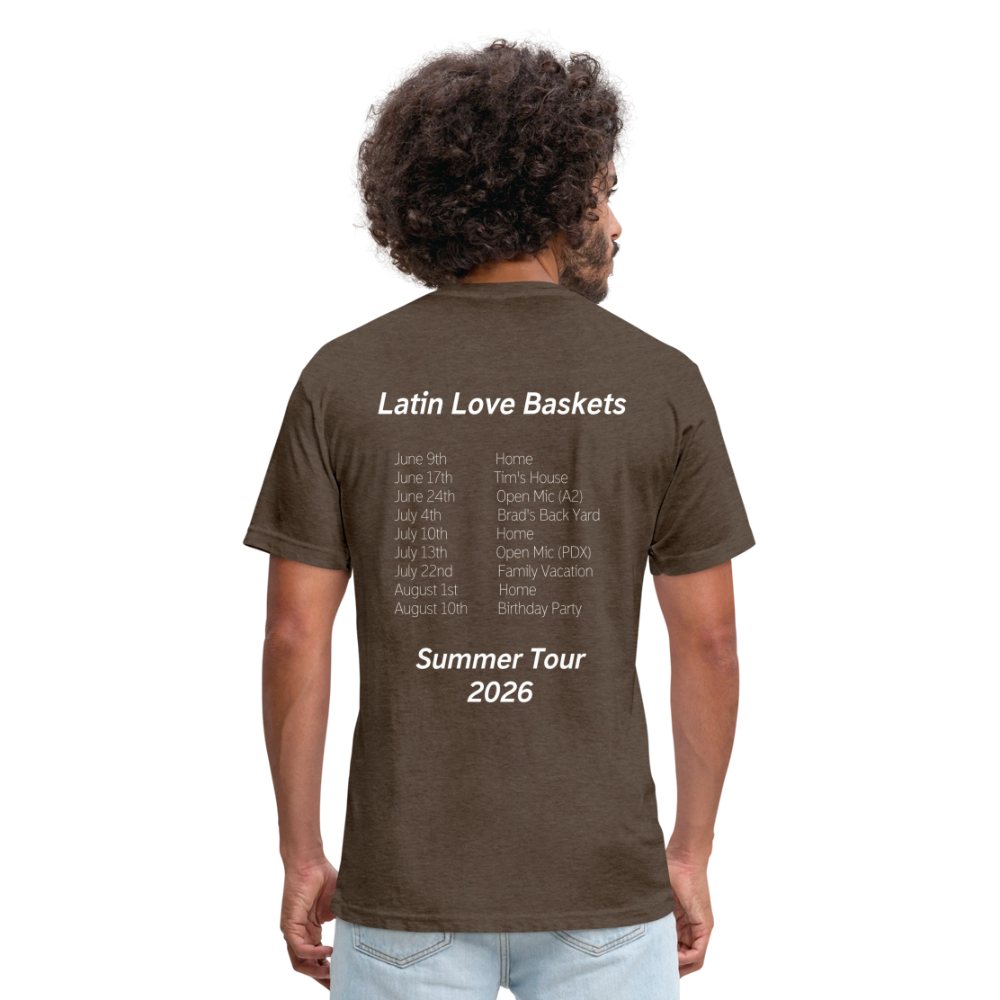 Latin Love Baskets 2026 Summer Tour T-Shirt - heather espresso