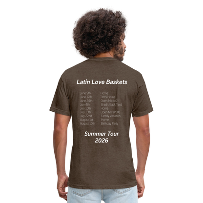 Latin Love Baskets 2026 Summer Tour T-Shirt - heather espresso