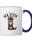 Sea Otter Books Contrast Coffee Mug - white/cobalt blue