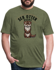 Sea Otter Books T-Shirt - heather military green