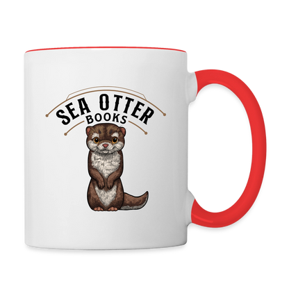 Sea Otter Books Contrast Coffee Mug - white/red