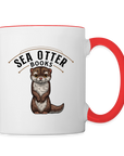 Sea Otter Books Contrast Coffee Mug - white/red