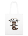 Recycled Tote Bag - Sea Otter Books - white