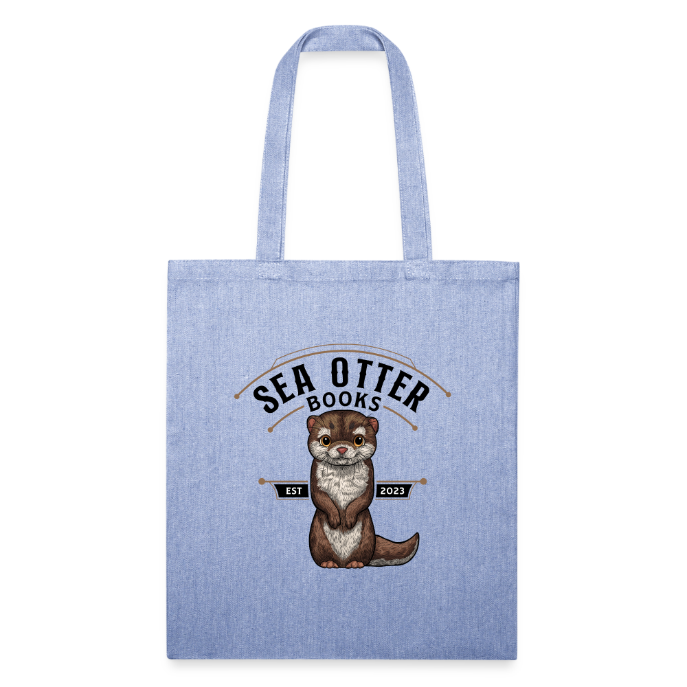 Recycled Tote Bag - Sea Otter Books - light Denim