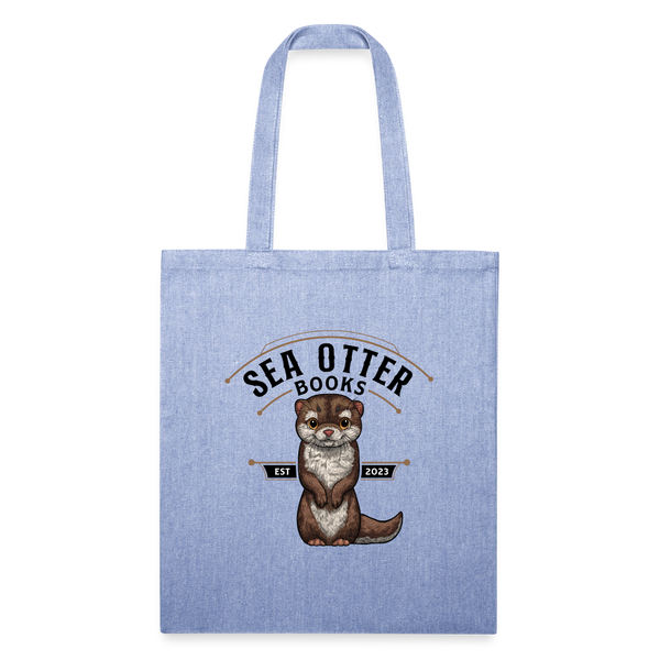 Recycled Tote Bag - Sea Otter Books - light Denim