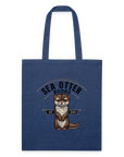 Recycled Tote Bag - Sea Otter Books - heather navy