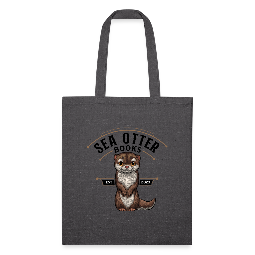 Recycled Tote Bag - Sea Otter Books - charcoal grey