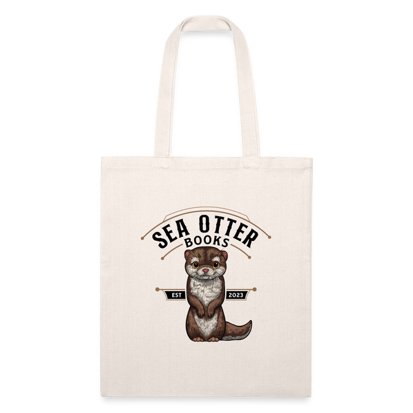 Recycled Tote Bag - Sea Otter Books - natural