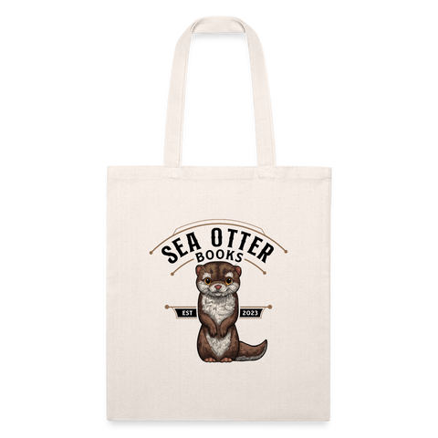 Recycled Tote Bag - Sea Otter Books - natural