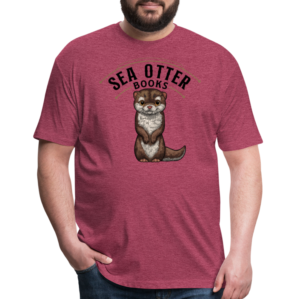 Sea Otter Books T-Shirt - heather burgundy