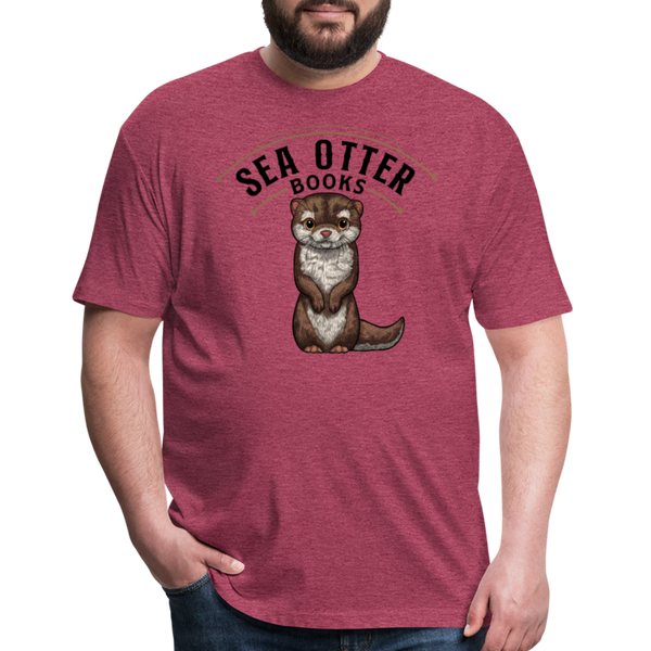 Sea Otter Books T-Shirt - heather burgundy