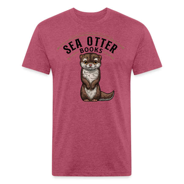 Sea Otter Books T-Shirt - heather burgundy