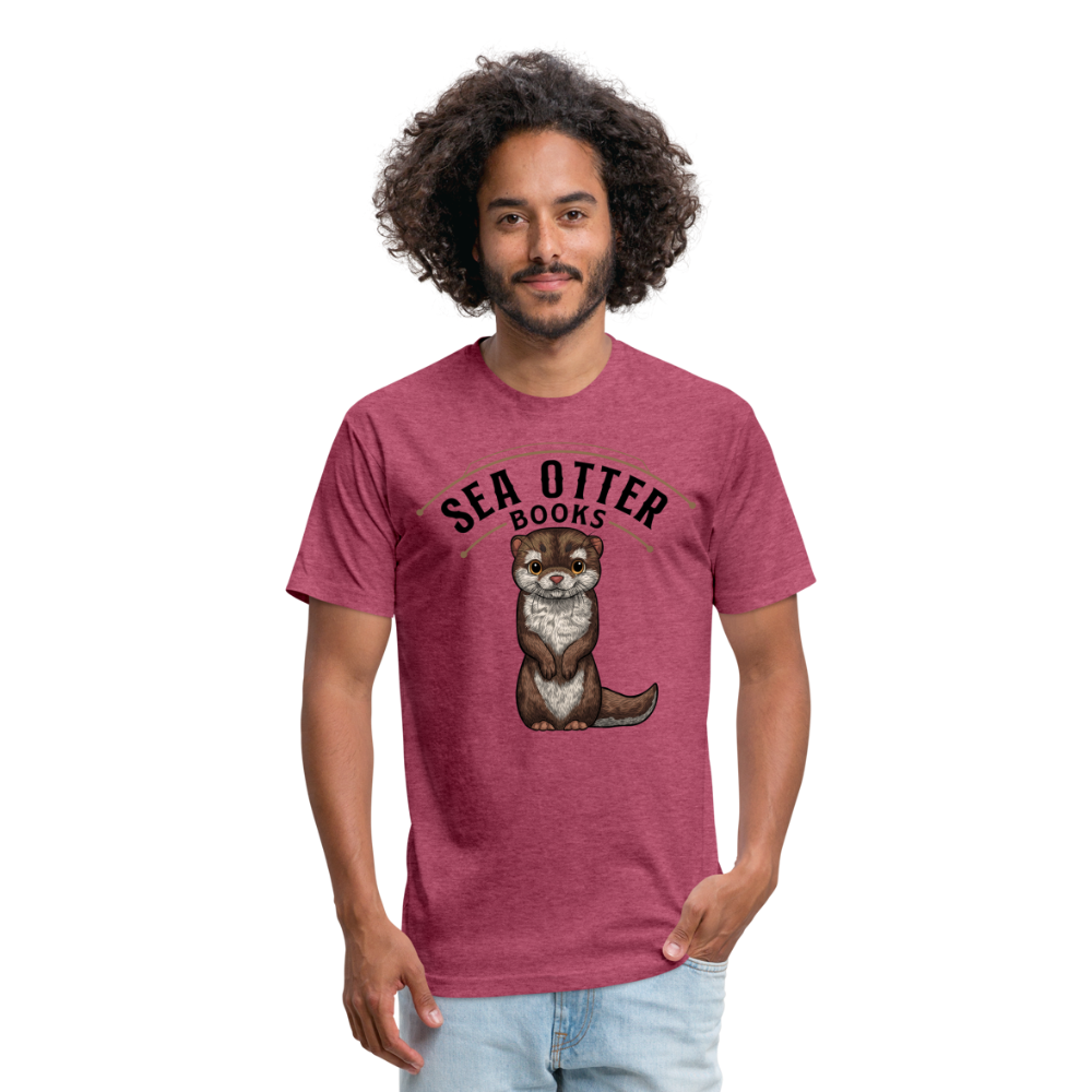 Sea Otter Books T-Shirt - heather burgundy