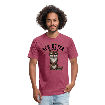 Sea Otter Books T-Shirt - heather burgundy