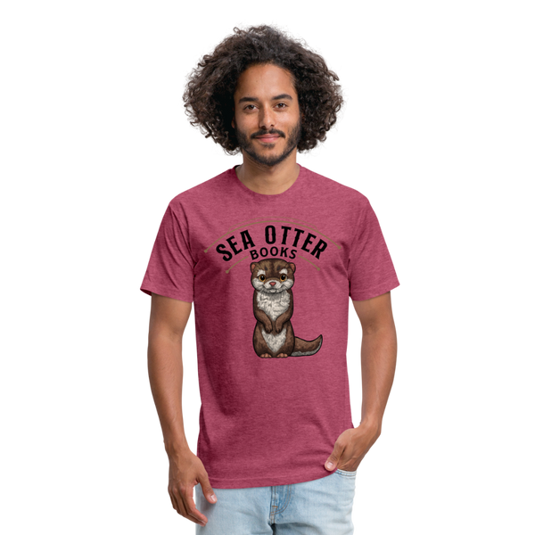 Sea Otter Books T-Shirt - heather burgundy