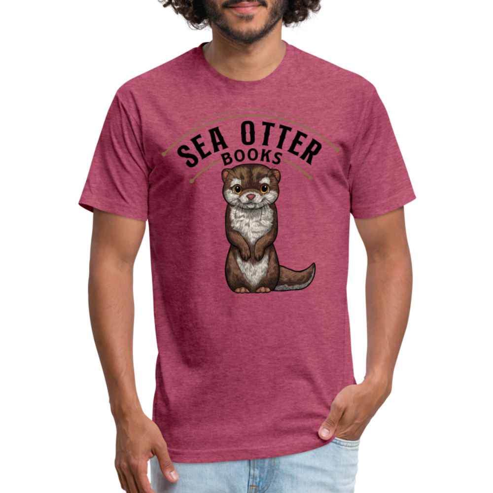 Sea Otter Books T-Shirt - heather burgundy