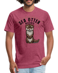 Sea Otter Books T-Shirt - heather burgundy