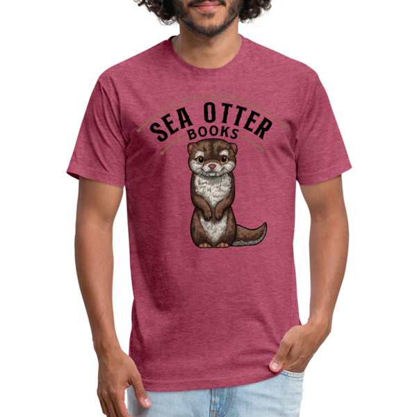 Sea Otter Books T-Shirt - heather burgundy