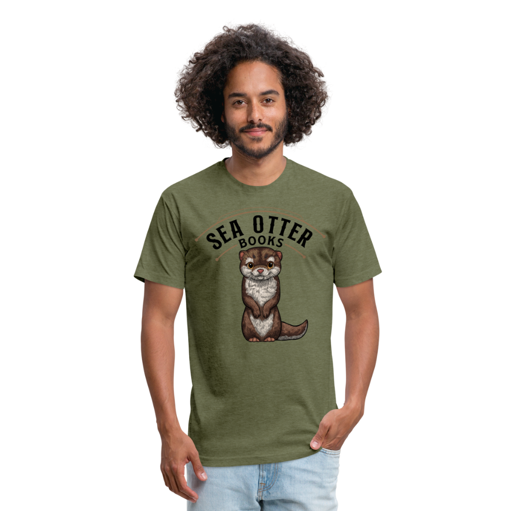 Sea Otter Books T-Shirt - heather military green