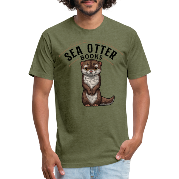 Sea Otter Books T-Shirt - heather military green