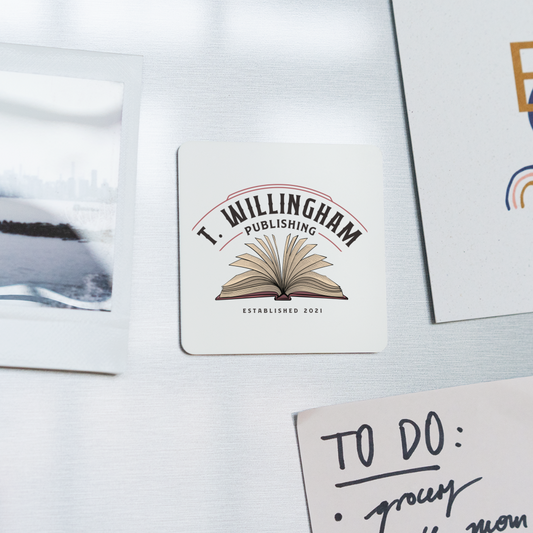 T. Willingham Publishing Square Magnet - white