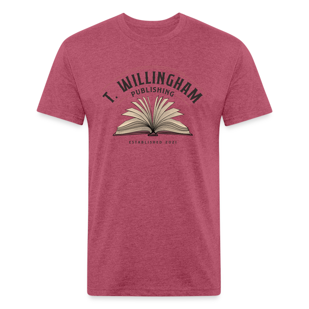 TWP Fitted Cotton/Poly T-Shirt - heather burgundy