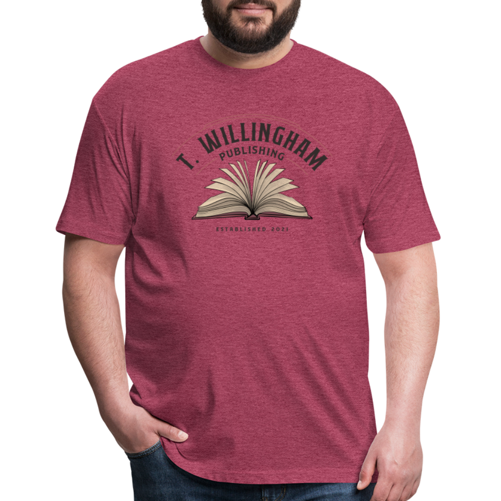 TWP Fitted Cotton/Poly T-Shirt - heather burgundy