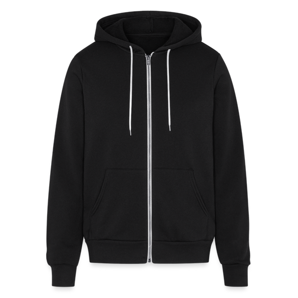 Bella + Canvas Unisex Full Zip Hoodie - black