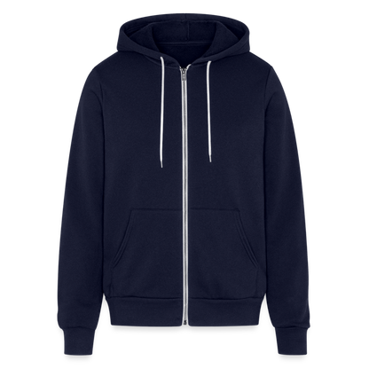 Bella + Canvas Unisex Full Zip Hoodie - navy