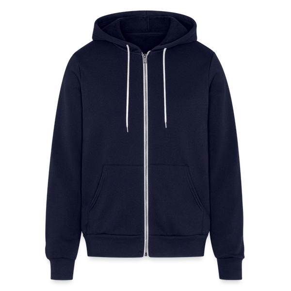 Bella + Canvas Unisex Full Zip Hoodie - navy