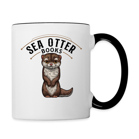 Sea Otter Books Contrast Coffee Mug - white/black