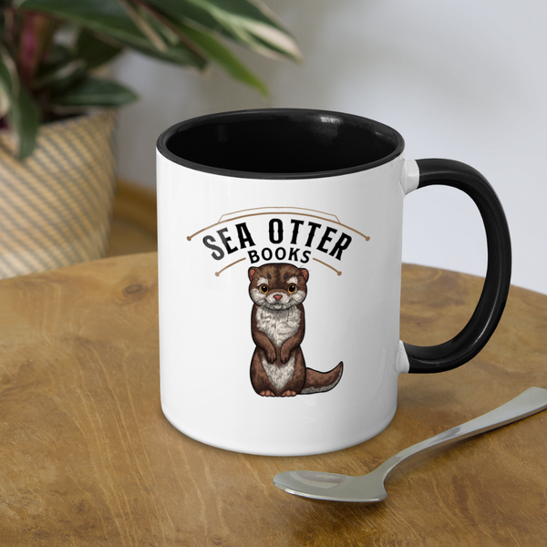 Sea Otter Books Contrast Coffee Mug - white/black