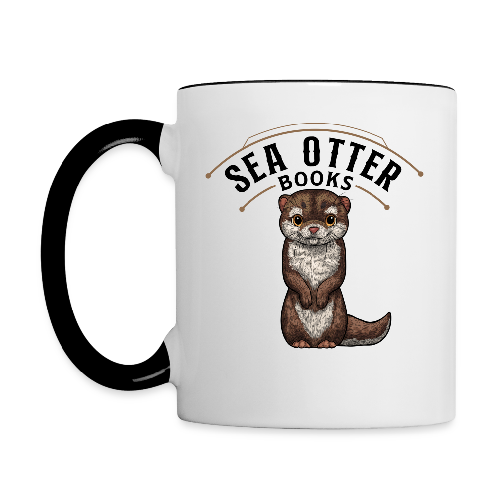 Sea Otter Books Contrast Coffee Mug - white/black